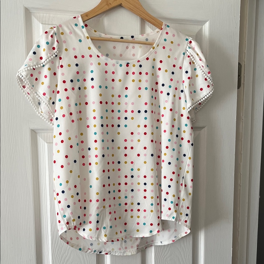 Colorful Polka Dot Women's Top